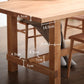 Solid Wood Rectangle Dining Table Modern Contemporary Kitchen Wood Table with Trestle Base Clearhalo ' dining_table' 'Dining Tables & Seating' 'Dining Tables' 'Furniture' 'furniture_dining_table' 'Kitchen & Dining Furniture' 'kitchen&dining_furn' 'kitchen' 'kitchen_dining_table' 3643098