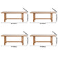 Solid Wood Rectangle Dining Table Modern Contemporary Kitchen Wood Table with Trestle Base Clearhalo ' dining_table' 'Dining Tables & Seating' 'Dining Tables' 'Furniture' 'furniture_dining_table' 'Kitchen & Dining Furniture' 'kitchen&dining_furn' 'kitchen' 'kitchen_dining_table' 3643100