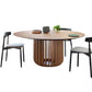 Round Solid Wood Brown Tone Dining Table Simplicity Pedestal Table for Dining Room Clearhalo ' dining_table' 'Dining Tables & Seating' 'Dining Tables' 'furn' 'furn_dining_table' 'Furniture' 'furniture_dining_table' 'Kitchen & Dining Furniture' 'kitchen&dining_furn' 'kitchen' 'kitchen_dining_table' 3643104