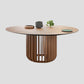 Round Solid Wood Brown Tone Dining Table Simplicity Pedestal Table for Dining Room Clearhalo ' dining_table' 'Dining Tables & Seating' 'Dining Tables' 'furn' 'furn_dining_table' 'Furniture' 'furniture_dining_table' 'Kitchen & Dining Furniture' 'kitchen&dining_furn' 'kitchen' 'kitchen_dining_table' 3643105