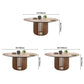 Round Solid Wood Brown Tone Dining Table Simplicity Pedestal Table for Dining Room Clearhalo ' dining_table' 'Dining Tables & Seating' 'Dining Tables' 'furn' 'furn_dining_table' 'Furniture' 'furniture_dining_table' 'Kitchen & Dining Furniture' 'kitchen&dining_furn' 'kitchen' 'kitchen_dining_table' 3643107