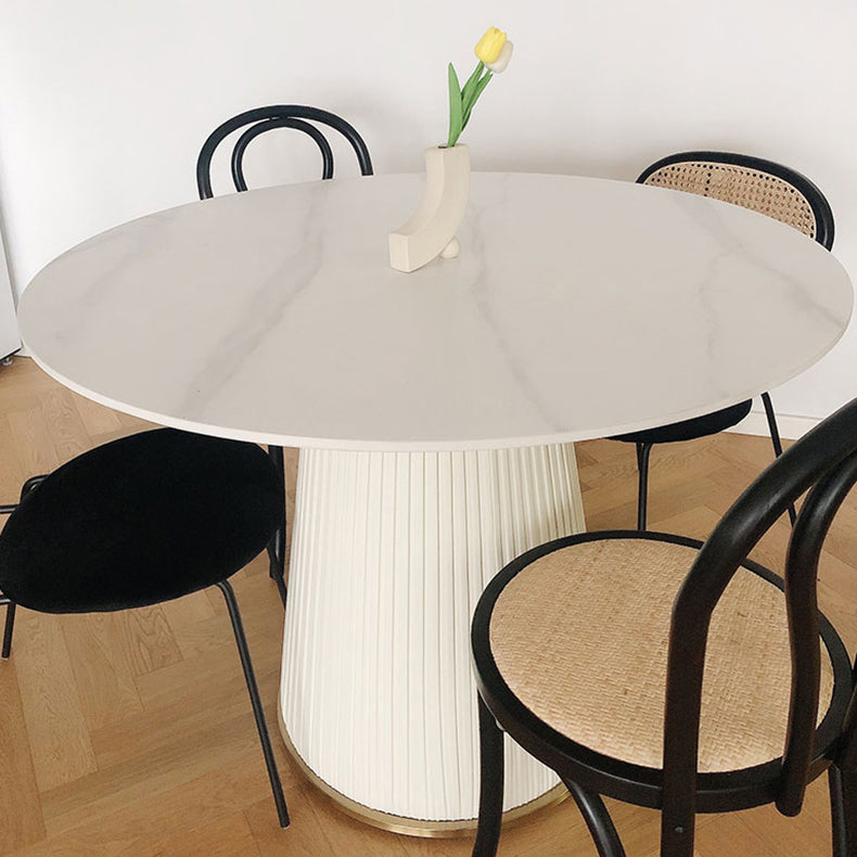 Stone Dining Room Collection Contemporary Round Dining Table for Kitchen Home Clearhalo ' dining_table' 'Dining Tables & Seating' 'Dining Tables' 'furn' 'furn_dining_table' 'Furniture' 'furniture_dining_table' 'Kitchen & Dining Furniture' 'kitchen&dining_furn' 'kitchen' 'kitchen_dining_table' 3643109