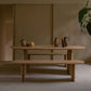 Oval Double Pedestal Modern Dining Table Wood Color Fixed Table of Solid Wood Clearhalo ' dining_table' 'Dining Tables & Seating' 'Dining Tables' 'furn' 'furn_dining_table' 'Furniture' 'furniture_dining_table' 'Kitchen & Dining Furniture' 'kitchen&dining_furn' 'kitchen' 'kitchen_dining_table' 3643115