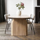 Oval Double Pedestal Modern Dining Table Wood Color Fixed Table of Solid Wood Clearhalo ' dining_table' 'Dining Tables & Seating' 'Dining Tables' 'furn' 'furn_dining_table' 'Furniture' 'furniture_dining_table' 'Kitchen & Dining Furniture' 'kitchen&dining_furn' 'kitchen' 'kitchen_dining_table' 3643123