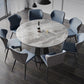Contemporary Round Dining Table Sintered Stone Dining Table with Pedestal Base Clearhalo ' dining_table' 'Dining Tables & Seating' 'Dining Tables' 'furn' 'furn_dining_table' 'Furniture' 'furniture_dining_table' 'Kitchen & Dining Furniture' 'kitchen&dining_furn' 'kitchen' 'kitchen_dining_table' 3643127