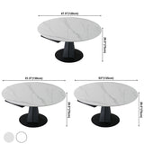 Contemporary Round Dining Table Sintered Stone Dining Table with Pedestal Base Clearhalo ' dining_table' 'Dining Tables & Seating' 'Dining Tables' 'furn' 'furn_dining_table' 'Furniture' 'furniture_dining_table' 'Kitchen & Dining Furniture' 'kitchen&dining_furn' 'kitchen' 'kitchen_dining_table' 3643135