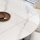 Modern Style Sintered Stone Dining Table White Round Table with Black Legs Clearhalo ' dining_table' 'Dining Tables & Seating' 'Dining Tables' 'furn' 'furn_dining_table' 'Furniture' 'furniture_dining_table' 'Kitchen & Dining Furniture' 'kitchen&dining_furn' 'kitchen' 'kitchen_dining_table' 3643154