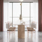 Oval Double Pedestal Modern Dining Table White Fixed Table with Solid Wood Clearhalo ' dining_table' 'Dining Tables & Seating' 'Dining Tables' 'furn' 'furn_dining_table' 'Furniture' 'furniture_dining_table' 'Kitchen & Dining Furniture' 'kitchen&dining_furn' 'kitchen' 'kitchen_dining_table' 3643160