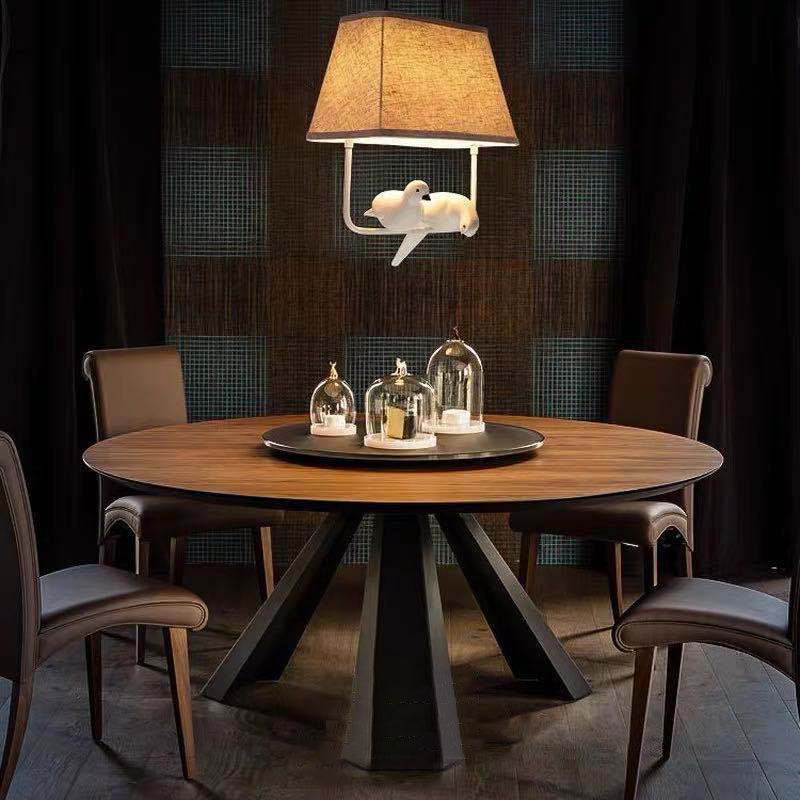 Contemporary Round Dining Table Pine Solid Wood Table with Pedestal Base for Dining Room Clearhalo ' dining_table' 'Dining Tables & Seating' 'Dining Tables' 'Furniture' 'furniture_dining_table' 'Kitchen & Dining Furniture' 'kitchen&dining_furn' 'kitchen' 'kitchen_dining_table' 3643164