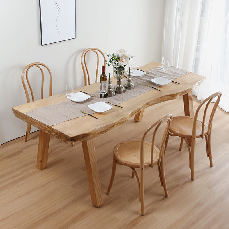 Rectangle Pine Solid Wood Table Minimalist Dining Table with 4 Legs for Restaurant Clearhalo ' dining_table' 'Dining Tables & Seating' 'Dining Tables' 'furn' 'furn_dining_table' 'Furniture' 'furniture_dining_table' 'Kitchen & Dining Furniture' 'kitchen&dining_furn' 'kitchen' 'kitchen_dining_table' 3643191