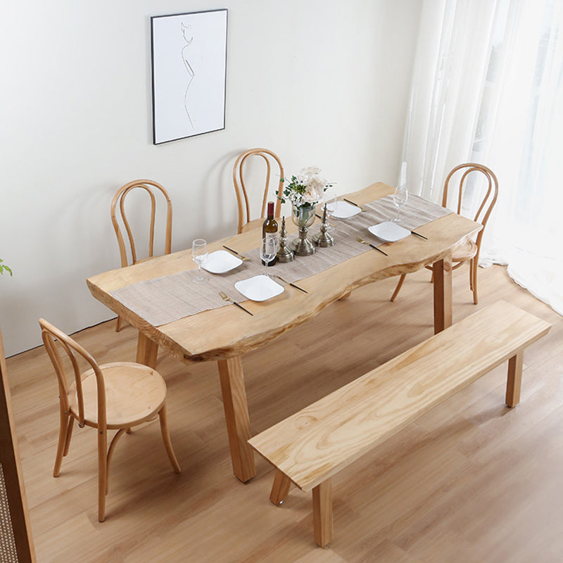 Rectangle Pine Solid Wood Table Minimalist Dining Table with 4 Legs for Restaurant Clearhalo ' dining_table' 'Dining Tables & Seating' 'Dining Tables' 'furn' 'furn_dining_table' 'Furniture' 'furniture_dining_table' 'Kitchen & Dining Furniture' 'kitchen&dining_furn' 'kitchen' 'kitchen_dining_table' 3643192