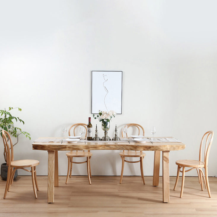 Rectangle Pine Solid Wood Table Minimalist Dining Table with 4 Legs for Restaurant Clearhalo ' dining_table' 'Dining Tables & Seating' 'Dining Tables' 'furn' 'furn_dining_table' 'Furniture' 'furniture_dining_table' 'Kitchen & Dining Furniture' 'kitchen&dining_furn' 'kitchen' 'kitchen_dining_table' 3643201