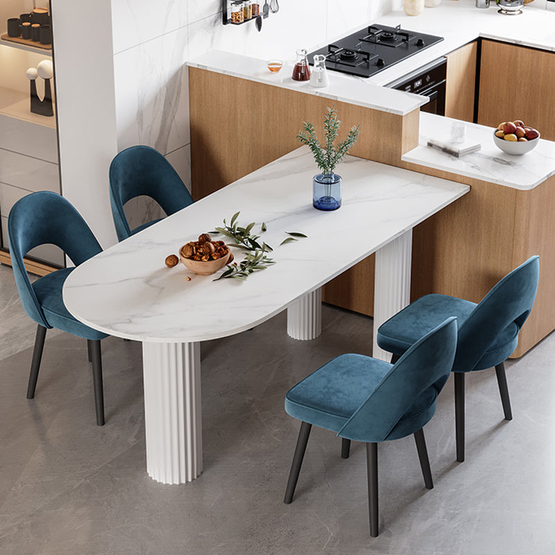 Solid Wood Contemporary Free Form Dining Table Sintered Stone Table for Dining Room Clearhalo ' dining_table' 'Dining Tables & Seating' 'Dining Tables' 'furn' 'furn_dining_table' 'Furniture' 'furniture_dining_table' 'Kitchen & Dining Furniture' 'kitchen&dining_furn' 'kitchen' 'kitchen_dining_table' 3643203