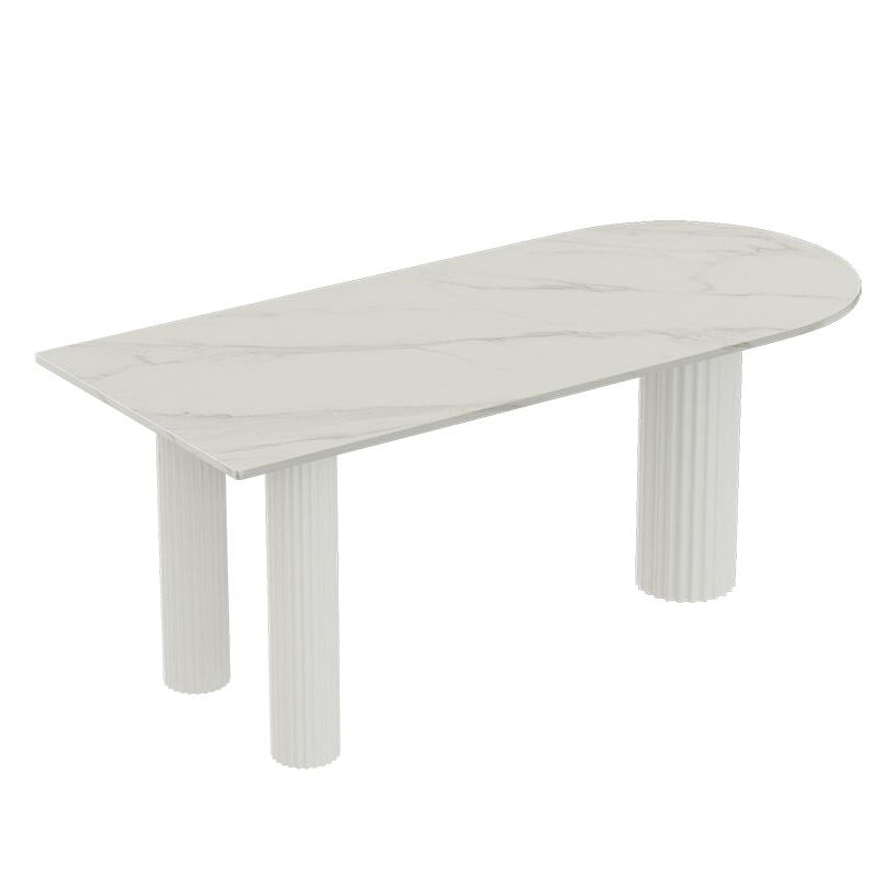 Solid Wood Contemporary Free Form Dining Table Sintered Stone Table for Dining Room Without Chairs Clearhalo ' dining_table' 'Dining Tables & Seating' 'Dining Tables' 'furn' 'furn_dining_table' 'Furniture' 'furniture_dining_table' 'Kitchen & Dining Furniture' 'kitchen&dining_furn' 'kitchen' 'kitchen_dining_table' 3643207