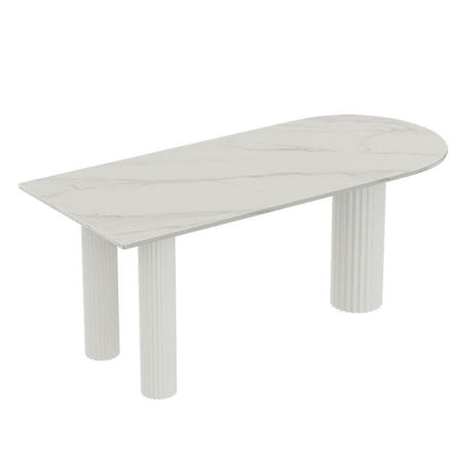 Solid Wood Contemporary Free Form Dining Table Sintered Stone Table for Dining Room Without Chairs Clearhalo ' dining_table' 'Dining Tables & Seating' 'Dining Tables' 'furn' 'furn_dining_table' 'Furniture' 'furniture_dining_table' 'Kitchen & Dining Furniture' 'kitchen&dining_furn' 'kitchen' 'kitchen_dining_table' 3643207