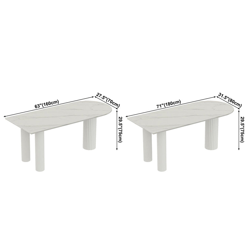 Solid Wood Contemporary Free Form Dining Table Sintered Stone Table for Dining Room Clearhalo ' dining_table' 'Dining Tables & Seating' 'Dining Tables' 'furn' 'furn_dining_table' 'Furniture' 'furniture_dining_table' 'Kitchen & Dining Furniture' 'kitchen&dining_furn' 'kitchen' 'kitchen_dining_table' 3643209