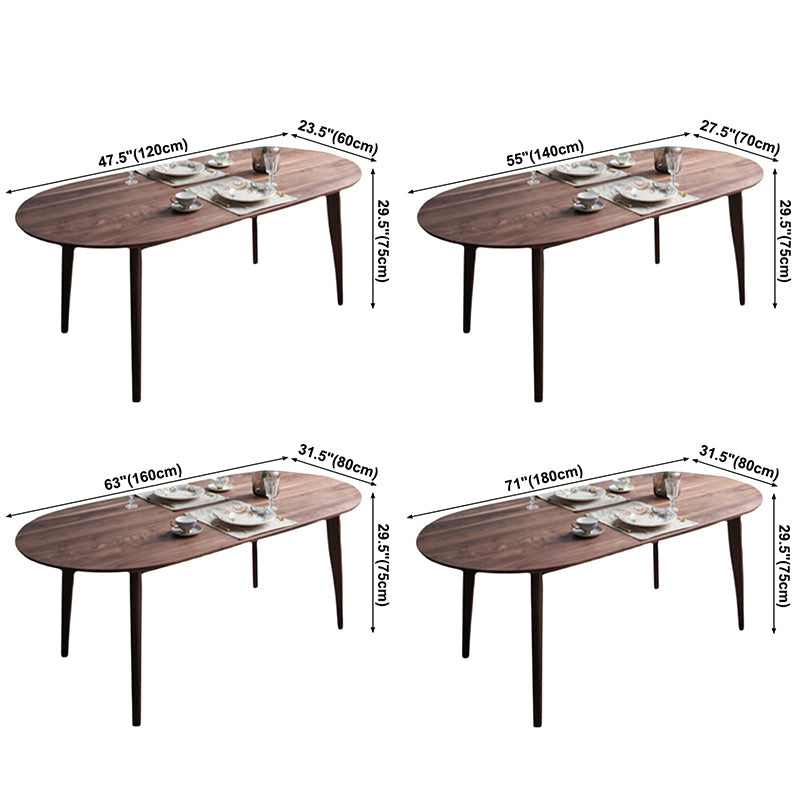 Contemporary Oval Dining Table Pine Solid Wood Table with 4 Legs for Dining Room Clearhalo ' dining_table' 'Dining Tables & Seating' 'Dining Tables' 'furn' 'furn_dining_table' 'Furniture' 'furniture_dining_table' 'Kitchen & Dining Furniture' 'kitchen&dining_furn' 'kitchen' 'kitchen_dining_table' 3643216