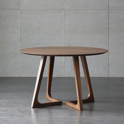 Contemporary Round Dining Table Ash Solid Wood Table with Double Pedestal for Dining Room Without Chairs Clearhalo ' dining_table' 'Dining Tables & Seating' 'Dining Tables' 'furn' 'furn_dining_table' 'Furniture' 'furniture_dining_table' 'Kitchen & Dining Furniture' 'kitchen&dining_furn' 'kitchen' 'kitchen_dining_table' 3643218