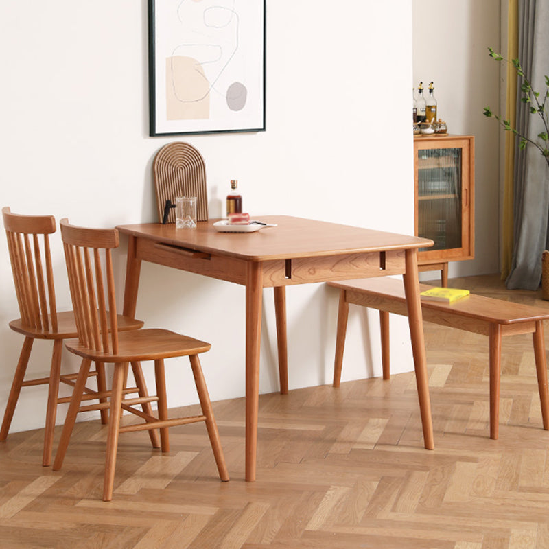 Rectangle Solid Wood Foldable Table Modern Dining Table with 4 Legs for Restaurant Clearhalo ' dining_table' 'Dining Tables & Seating' 'Dining Tables' 'furn' 'furn_dining_table' 'Furniture' 'furniture_dining_table' 'Kitchen & Dining Furniture' 'kitchen&dining_furn' 'kitchen' 'kitchen_dining_table' 3643225