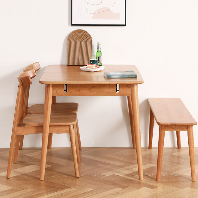 Rectangle Solid Wood Foldable Table Modern Dining Table with 4 Legs for Restaurant Clearhalo ' dining_table' 'Dining Tables & Seating' 'Dining Tables' 'furn' 'furn_dining_table' 'Furniture' 'furniture_dining_table' 'Kitchen & Dining Furniture' 'kitchen&dining_furn' 'kitchen' 'kitchen_dining_table' 3643226