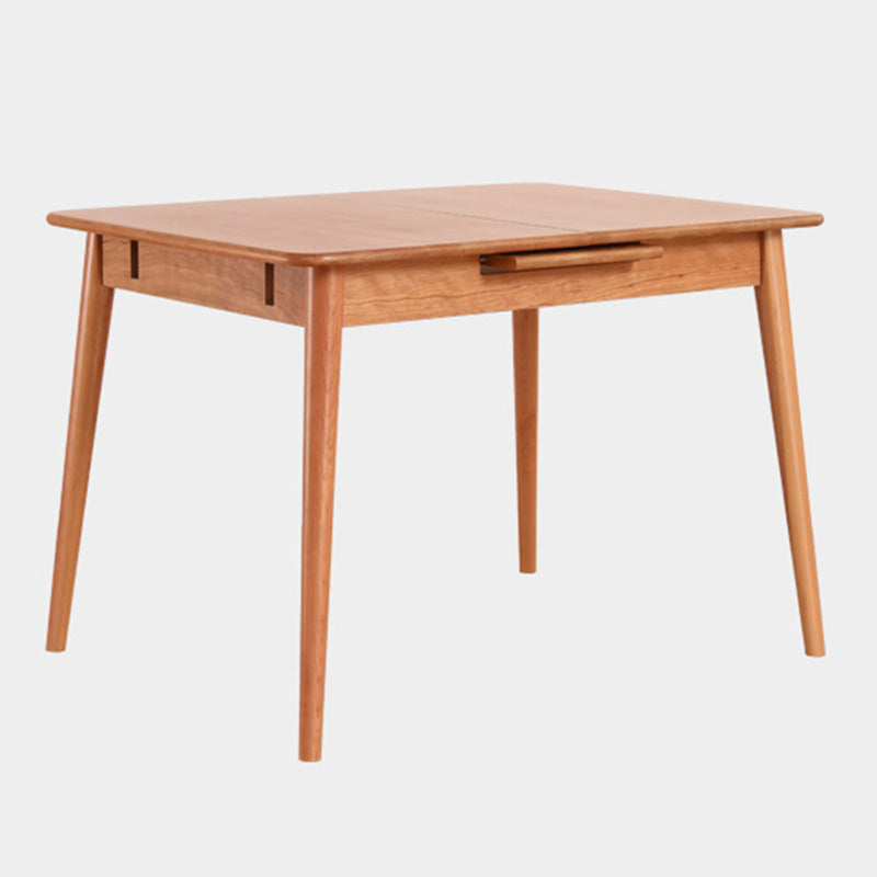 Rectangle Solid Wood Foldable Table Modern Dining Table with 4 Legs for Restaurant Brown Without Chairs Clearhalo ' dining_table' 'Dining Tables & Seating' 'Dining Tables' 'furn' 'furn_dining_table' 'Furniture' 'furniture_dining_table' 'Kitchen & Dining Furniture' 'kitchen&dining_furn' 'kitchen' 'kitchen_dining_table' 3643228