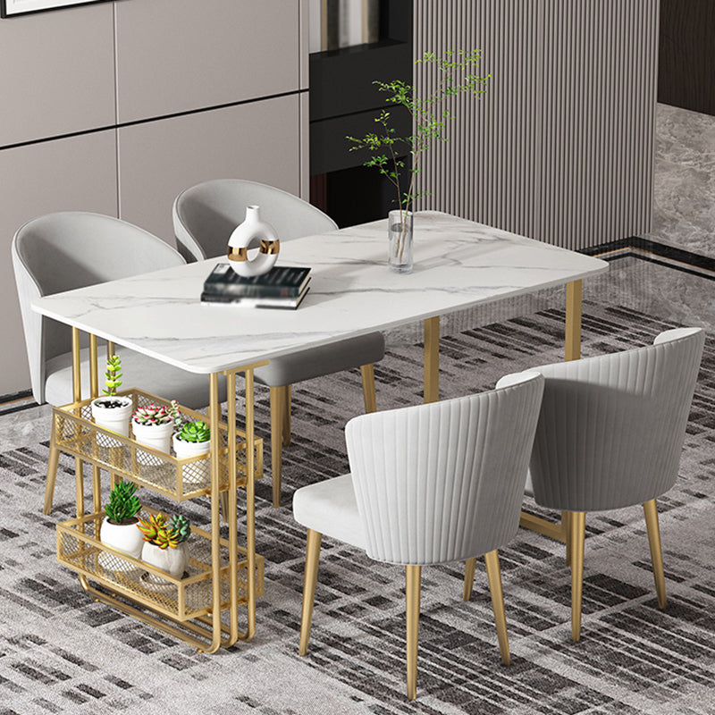 Metal Modern Rectangle Indoor Table Sintered Stone Table for Kitchen and Dining Room Clearhalo ' dining_table' 'Dining Tables & Seating' 'Dining Tables' 'furn' 'furn_dining_table' 'Furniture' 'furniture_dining_table' 'Kitchen & Dining Furniture' 'kitchen&dining_furn' 'kitchen' 'kitchen_dining_table' 3643239