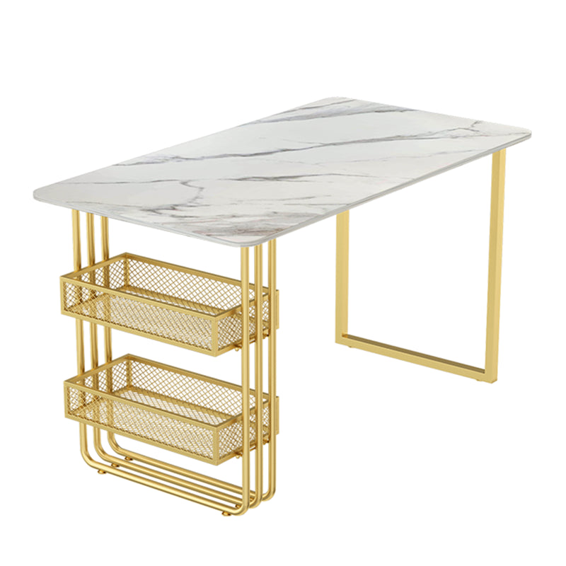 Metal Modern Rectangle Indoor Table Sintered Stone Table for Kitchen and Dining Room Without Chairs Clearhalo ' dining_table' 'Dining Tables & Seating' 'Dining Tables' 'furn' 'furn_dining_table' 'Furniture' 'furniture_dining_table' 'Kitchen & Dining Furniture' 'kitchen&dining_furn' 'kitchen' 'kitchen_dining_table' 3643242