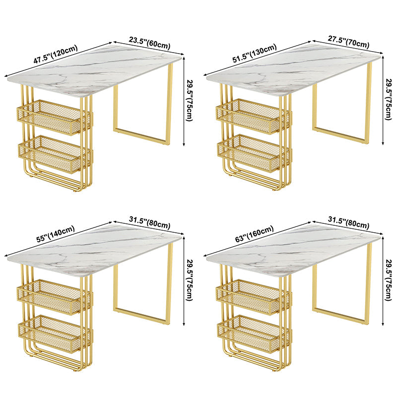 Metal Modern Rectangle Indoor Table Sintered Stone Table for Kitchen and Dining Room Clearhalo ' dining_table' 'Dining Tables & Seating' 'Dining Tables' 'furn' 'furn_dining_table' 'Furniture' 'furniture_dining_table' 'Kitchen & Dining Furniture' 'kitchen&dining_furn' 'kitchen' 'kitchen_dining_table' 3643245