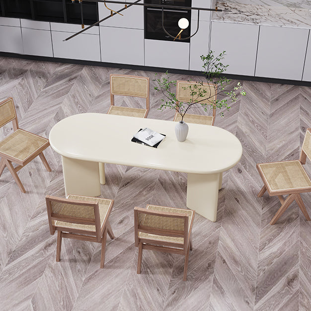 Solid Wood Contemporary Oval Dining Table Wood Top Table for Dining Room Clearhalo ' dining_table' 'Dining Tables & Seating' 'Dining Tables' 'furn' 'furn_dining_table' 'Furniture' 'furniture_dining_table' 'Kitchen & Dining Furniture' 'kitchen&dining_furn' 'kitchen' 'kitchen_dining_table' 3643283