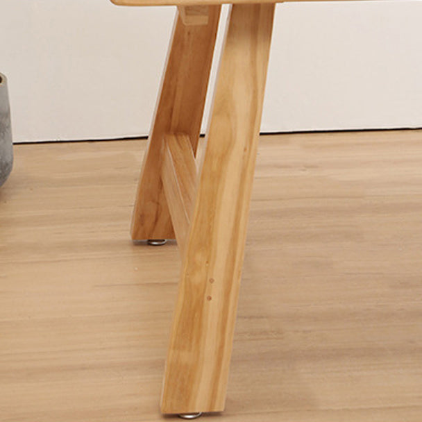 Rectangle Pine Solid Wood Table Modern Dining Table with Double Pedestal for Restaurant Clearhalo ' dining_table' 'Dining Tables & Seating' 'Dining Tables' 'furn' 'furn_dining_table' 'Furniture' 'furniture_dining_table' 'Kitchen & Dining Furniture' 'kitchen&dining_furn' 'kitchen' 'kitchen_dining_table' 3643296