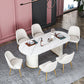 Contemporary Oval Dining Table Sintered Stone Dining Table with Double Pedestal for Dining Room Clearhalo ' dining_table' 'Dining Tables & Seating' 'Dining Tables' 'furn' 'furn_dining_table' 'Furniture' 'furniture_dining_table' 'Kitchen & Dining Furniture' 'kitchen&dining_furn' 'kitchen' 'kitchen_dining_table' 3643305