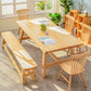 Rectangle Pine Solid Wood Table Modern Indoor Dining Table with Trestle Base for Restaurant Clearhalo ' dining_table' 'Dining Tables & Seating' 'Dining Tables' 'furn' 'furn_dining_table' 'Furniture' 'furniture_dining_table' 'Kitchen & Dining Furniture' 'kitchen&dining_furn' 'kitchen' 'kitchen_dining_table' 3643329