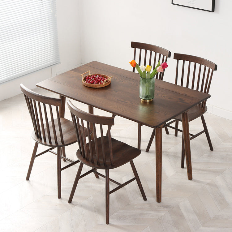 Rectangle White Oak Solid Wood Table Foldable Dining Table with 4 Legs for Restaurant Clearhalo ' dining_table' 'Dining Tables & Seating' 'Dining Tables' 'furn' 'furn_dining_table' 'Furniture' 'furniture_dining_table' 'Kitchen & Dining Furniture' 'kitchen&dining_furn' 'kitchen' 'kitchen_dining_table' 3643348