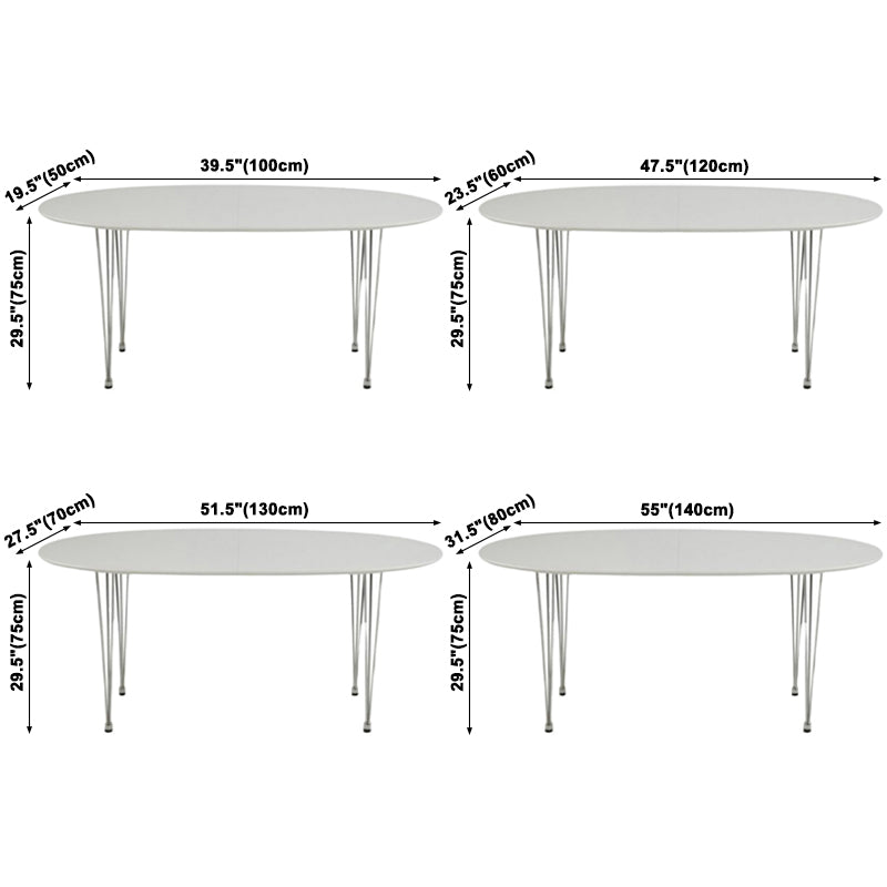 Metal Modern Oval Dining Table Sintered Stone Dining Table with 4 Legs Clearhalo ' dining_table' 'Dining Tables & Seating' 'Dining Tables' 'furn' 'furn_dining_table' 'Furniture' 'furniture_dining_table' 'Kitchen & Dining Furniture' 'kitchen&dining_furn' 'kitchen' 'kitchen_dining_table' 3643363