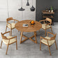 Round Dining Table Simplicity Dinner Room Solid Wood Table with Sled Base Clearhalo ' dining_table' 'Dining Tables & Seating' 'Dining Tables' 'furn' 'furn_dining_table' 'Furniture' 'furniture_dining_table' 'Kitchen & Dining Furniture' 'kitchen&dining_furn' 'kitchen' 'kitchen_dining_table' 3643382