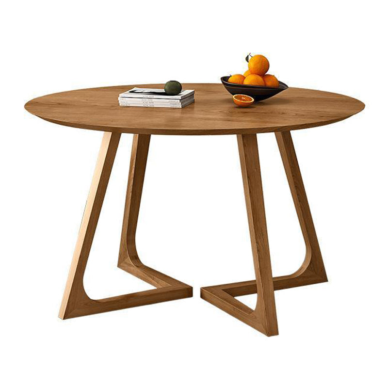Round Dining Table Simplicity Dinner Room Solid Wood Table with Sled Base Without Chairs Clearhalo ' dining_table' 'Dining Tables & Seating' 'Dining Tables' 'furn' 'furn_dining_table' 'Furniture' 'furniture_dining_table' 'Kitchen & Dining Furniture' 'kitchen&dining_furn' 'kitchen' 'kitchen_dining_table' 3643383