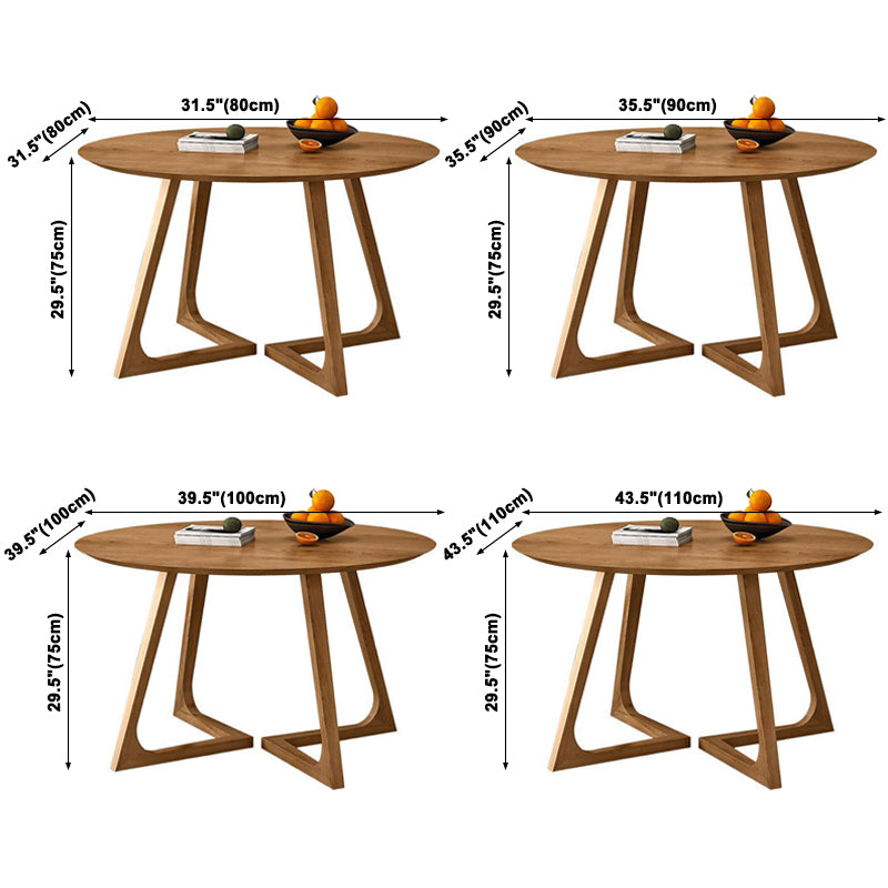 Round Dining Table Simplicity Dinner Room Solid Wood Table with Sled Base Clearhalo ' dining_table' 'Dining Tables & Seating' 'Dining Tables' 'furn' 'furn_dining_table' 'Furniture' 'furniture_dining_table' 'Kitchen & Dining Furniture' 'kitchen&dining_furn' 'kitchen' 'kitchen_dining_table' 3643384