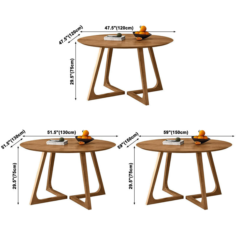 Round Dining Table Simplicity Dinner Room Solid Wood Table with Sled Base Clearhalo ' dining_table' 'Dining Tables & Seating' 'Dining Tables' 'furn' 'furn_dining_table' 'Furniture' 'furniture_dining_table' 'Kitchen & Dining Furniture' 'kitchen&dining_furn' 'kitchen' 'kitchen_dining_table' 3643385