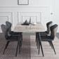 Metal Contemporary Rectangular Table Sintered Stone Top Dining Table with 4 Legs Clearhalo ' dining_table' 'Dining Tables & Seating' 'Dining Tables' 'furn' 'furn_dining_table' 'Furniture' 'furniture_dining_table' 'Kitchen & Dining Furniture' 'kitchen&dining_furn' 'kitchen' 'kitchen_dining_table' 3643389
