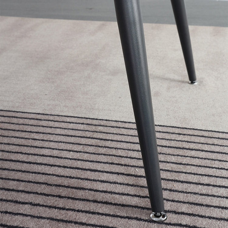 Metal Contemporary Rectangular Table Sintered Stone Top Dining Table with 4 Legs Clearhalo ' dining_table' 'Dining Tables & Seating' 'Dining Tables' 'furn' 'furn_dining_table' 'Furniture' 'furniture_dining_table' 'Kitchen & Dining Furniture' 'kitchen&dining_furn' 'kitchen' 'kitchen_dining_table' 3643393