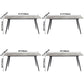 Metal Contemporary Rectangular Table Sintered Stone Top Dining Table with 4 Legs Clearhalo ' dining_table' 'Dining Tables & Seating' 'Dining Tables' 'furn' 'furn_dining_table' 'Furniture' 'furniture_dining_table' 'Kitchen & Dining Furniture' 'kitchen&dining_furn' 'kitchen' 'kitchen_dining_table' 3643395