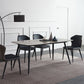 Metal Contemporary Rectangular Table Sintered Stone Top Dining Table with 4 Legs Clearhalo ' dining_table' 'Dining Tables & Seating' 'Dining Tables' 'furn' 'furn_dining_table' 'Furniture' 'furniture_dining_table' 'Kitchen & Dining Furniture' 'kitchen&dining_furn' 'kitchen' 'kitchen_dining_table' 3643397