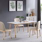 Sintered Stone Modern Rectangle Dining Table White Stone Top Table with Wooden 4 Legs Clearhalo ' dining_table' 'Dining Tables & Seating' 'Dining Tables' 'furn' 'furn_dining_table' 'Furniture' 'furniture_dining_table' 'Kitchen & Dining Furniture' 'kitchen&dining_furn' 'kitchen' 'kitchen_dining_table' 3643421