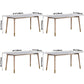 Sintered Stone Modern Rectangle Dining Table White Stone Top Table with Wooden 4 Legs Clearhalo ' dining_table' 'Dining Tables & Seating' 'Dining Tables' 'furn' 'furn_dining_table' 'Furniture' 'furniture_dining_table' 'Kitchen & Dining Furniture' 'kitchen&dining_furn' 'kitchen' 'kitchen_dining_table' 3643428