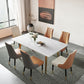 Metal Contemporary Rectangular Dining Table Sintered Stone Dining Table with Trestle Base Clearhalo ' dining_table' 'Dining Tables & Seating' 'Dining Tables' 'furn' 'furn_dining_table' 'Furniture' 'furniture_dining_table' 'Kitchen & Dining Furniture' 'kitchen&dining_furn' 'kitchen' 'kitchen_dining_table' 3643443