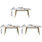 Metal Contemporary Rectangular Dining Table Sintered Stone Dining Table with Trestle Base Clearhalo ' dining_table' 'Dining Tables & Seating' 'Dining Tables' 'furn' 'furn_dining_table' 'Furniture' 'furniture_dining_table' 'Kitchen & Dining Furniture' 'kitchen&dining_furn' 'kitchen' 'kitchen_dining_table' 3643449