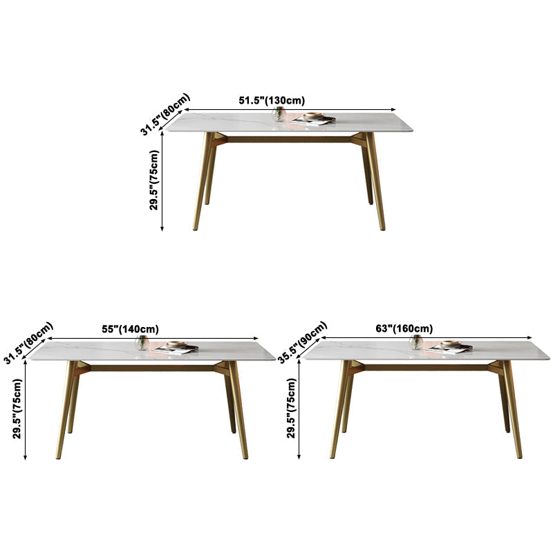 Metal Contemporary Rectangular Dining Table Sintered Stone Dining Table with Trestle Base Clearhalo ' dining_table' 'Dining Tables & Seating' 'Dining Tables' 'furn' 'furn_dining_table' 'Furniture' 'furniture_dining_table' 'Kitchen & Dining Furniture' 'kitchen&dining_furn' 'kitchen' 'kitchen_dining_table' 3643449