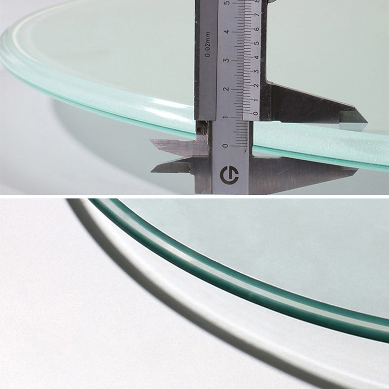 Round Transparent Dining Table Pine Glass Table Modern Style with Pedestal Clearhalo ' dining_table' 'Dining Tables & Seating' 'Dining Tables' 'furn' 'furn_dining_table' 'Furniture' 'furniture_dining_table' 'Kitchen & Dining Furniture' 'kitchen&dining_furn' 'kitchen' 'kitchen_dining_table' 3643455