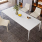 Modern Rectangle Dining Table Sintered Stone Dining Table with 4 White Legs Clearhalo ' dining_table' 'Dining Tables & Seating' 'Dining Tables' 'furn' 'furn_dining_table' 'Furniture' 'furniture_dining_table' 'Kitchen & Dining Furniture' 'kitchen&dining_furn' 'kitchen' 'kitchen_dining_table' 3643459