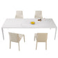 Modern Rectangle Dining Table Sintered Stone Dining Table with 4 White Legs Clearhalo ' dining_table' 'Dining Tables & Seating' 'Dining Tables' 'furn' 'furn_dining_table' 'Furniture' 'furniture_dining_table' 'Kitchen & Dining Furniture' 'kitchen&dining_furn' 'kitchen' 'kitchen_dining_table' 3643461